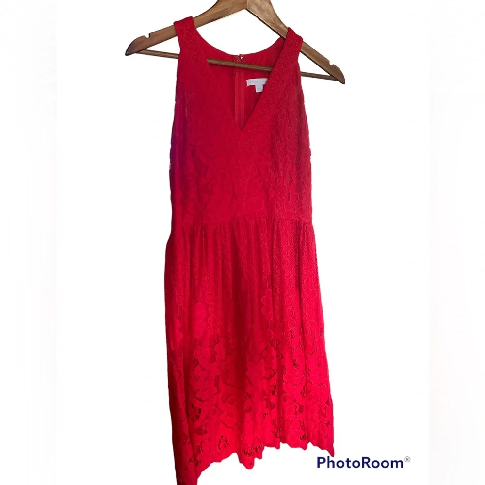 New York and Company red lace dress size 4 - Picture 1 of 7